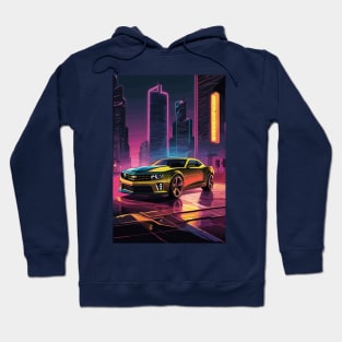 Modern American Camaro Muscle Car Retro Poster Hoodie